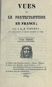 Cover of: Vues sur le protestantisme en France by Jacques Louis Samuel Vincent