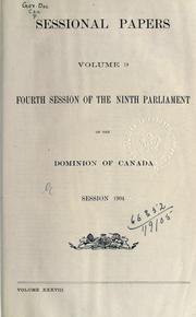 Cover of: Sessional papers of the Dominion of Canada by Canada. Parliament.