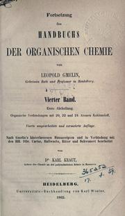 Cover of: Handbuch der Chemie.