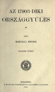 Cover of: 1790/1-diki országgyülés.