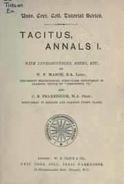 Cover of: Annals I by P. Cornelius Tacitus
