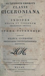 Cover of: Clavis Ciceroniana by Johann August Ernesti