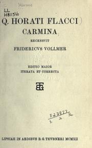 Cover of: Carmina by Horace