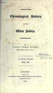 Chronological history of the West Indies by Thomas Southey