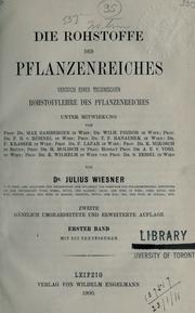 Cover of: Die Rohstoffe des Pflanzenreiches