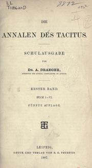 Cover of: Die Annalen by P. Cornelius Tacitus