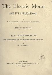 Cover of: The electric motor and its applications. by Thomas Commerford Martin, Thomas Commerford Martin