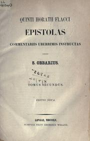 Epistolae by Horace