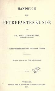 Cover of: Handbuch der Petrefaktenkunde. by Quenstedt, Fr. Aug. von