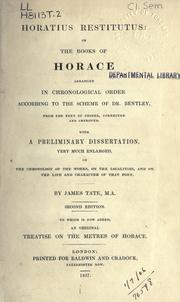 Cover of: Horatius restitutus by Horace