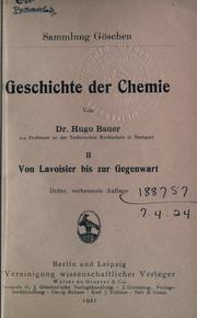 Cover of: Geschichte der Chemie.
