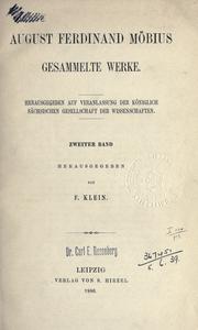 Cover of: Gesammelte Werke.: Hrsg. auf Veranlassung der Königlichen Sächsischen Gesellschaft der Wissenschaften.