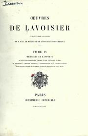 Cover of: Oeuvres. by Antoine Laurent Lavoisier