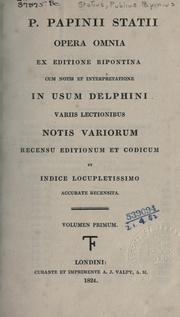 Cover of: Opera omnia by Publius Papinius Statius