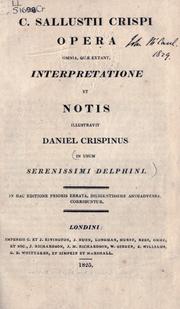 Cover of: Opera omnia, quae extant by Sallust