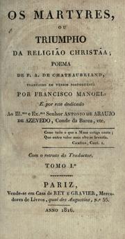 Cover of: Os martyres by François-René de Chateaubriand