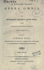 Cover of: Opera omnia by Horace