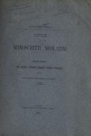 Cover of: Notizie di manoscritti neolatini. by Alfonso Miola