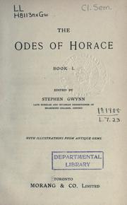 Cover of: The Odes of Horace, Book I-II by Horace, Horace