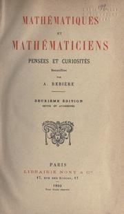 Cover of: Mathématiques et mathématiciens by Alphonse Rebière