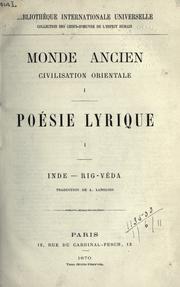 Cover of: Monde ancien, civilisation orientale by tr. de A. Langlois.