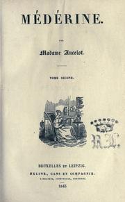 Cover of: Médérine. by Marguerite-Louise-Virginie Ancelot