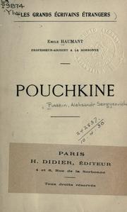 Cover of: Pouchkine.