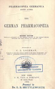 Cover of: Pharmacopoea germanica = | 