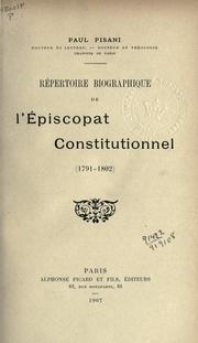 Cover of: Répertoire biographique de l'épiscopat constitutionnel (1791-1802).