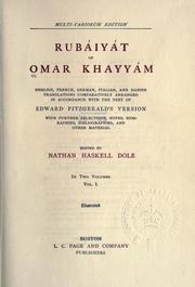 Cover of: Rubáiyát of Omar Khayyám by Omar Khayyam