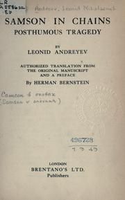 Cover of: Samson in chains by Leonid Andreyev