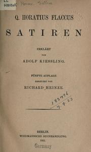 Cover of: Satiren by Horace