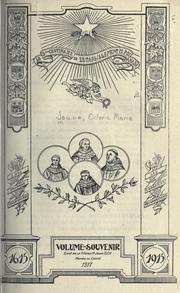 Cover of: 3 ème centenaire de l'établissement de la foi au Canada, 1615-1915: volume-souvenir.