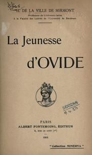 Cover of: jeunesse d'Ovide.