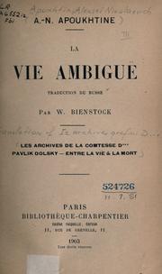 Cover of: vie ambiguë