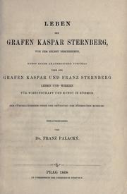 Cover of: Leben des Grafen Kaspar von Sternberg by Sternberg, Kaspar Maria Graf von