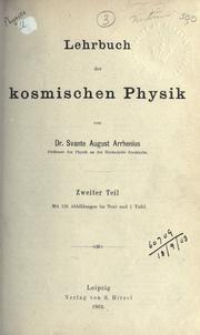 Cover of: Lehrbuch der kosmischen Physik by Svante Arrhenius