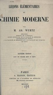 Cover of: Leçons élémentaires de chimie moderne