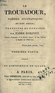 Cover of: troubadour: poésies occitaniques du xiiie siècle.
