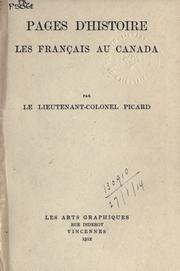 Les Français au Canada by Ernest Picard