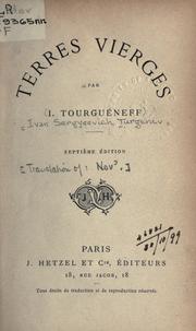 Cover of: Terres vierges by Ivan Sergeevich Turgenev