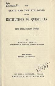 Cover of: The tenth and twelfth books of the Institutions