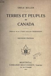 Cover of: Terres et peuples du Canada by Émile Miller