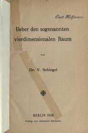 Cover of: Ueber den sogenannten vierdimensionalen Raum