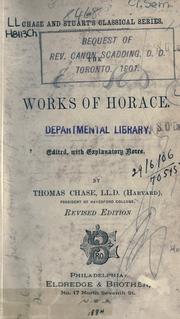 Cover of: Works by Horace