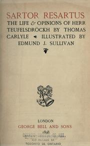 Cover of: Sartor resartus by Thomas Carlyle