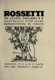 Cover of: Rossetti by Lucien Pissarro