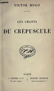 Cover of: chants du crépuscule.