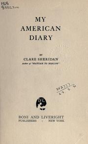 Cover of: My American diary