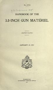 Cover of: Handbook of the 3.8-inch gun matériel ...: January 19, 1917.